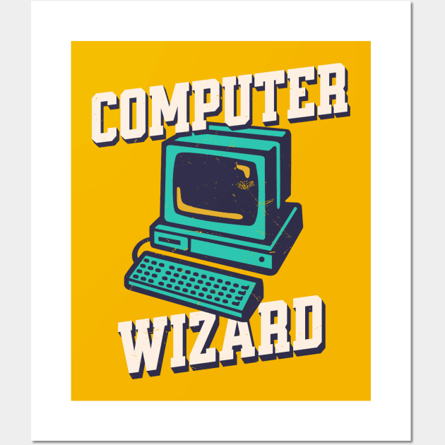 Computer Wizard - Vintage Wall Art by Issho Ni